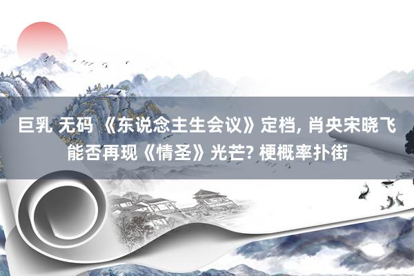 巨乳 无码 《东说念主生会议》定档， 肖央宋晓飞能否再现《情圣》光芒? 梗概率扑街